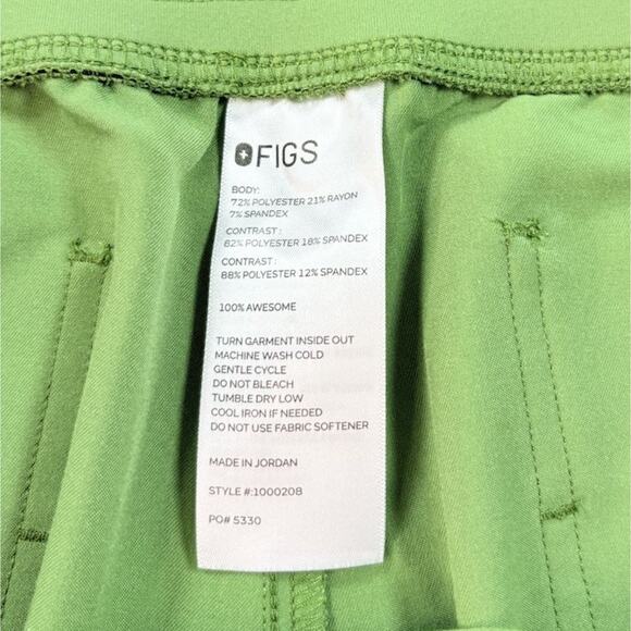 Figs Women’s Zamora High Waisted Jogger Scrub Drawstring Pants Green Size XXL/P - Picture 6 of 13